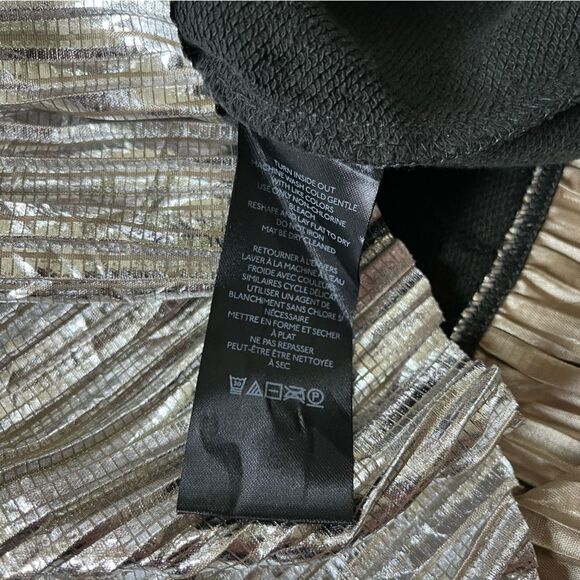 Anthropologie Pilcro Metallic Twofer Tunic Blouse LP - Picture 8 of 10